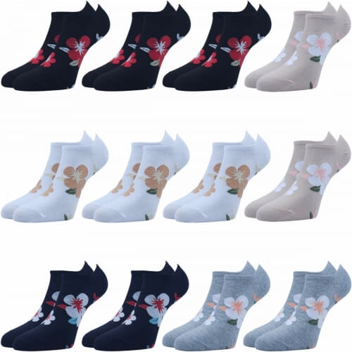 12 PACK Γυναικεία Κάλτσα βαμβακερή κοφτή KP5273