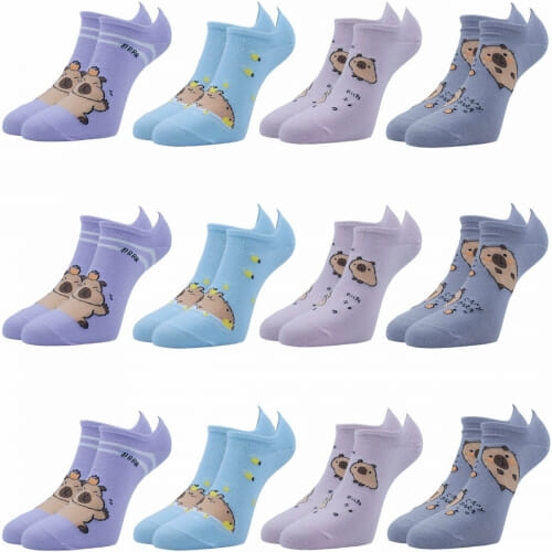 12 PACK Γυναικεία Κάλτσα βαμβακερή κοφτή KP5282