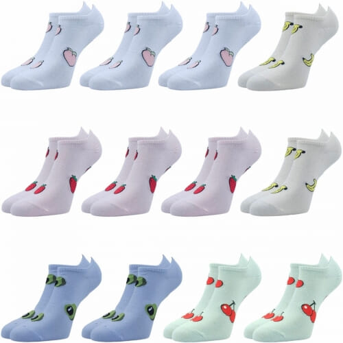 12 PACK Γυναικεία Κάλτσα βαμβακερή κοφτή KP5284