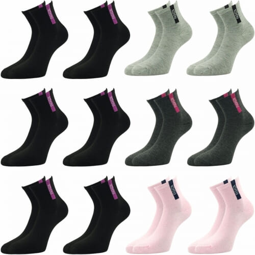 12 PACK Κάλτσα Γυναικεία βαμβακερή ημίκαλτσο FM-7217