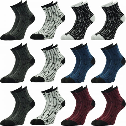 12 PACK Κάλτσα Γυναικεία βαμβακερή ημίκαλτσο W815