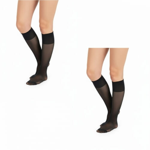 2 PACK 20DEN ελαστικά καλτσάκια μέχρι το γόνατο  301