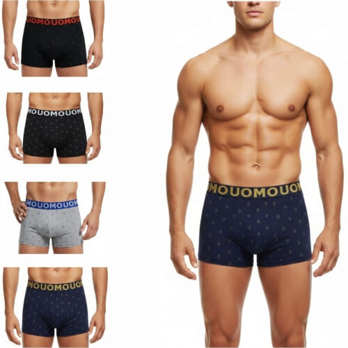 4 PACK BOXER UOMO άγκυρα 6097