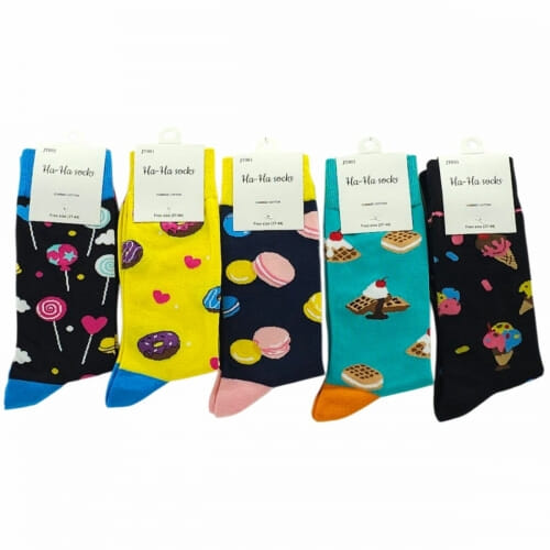 5 PACK Κάλτσα unisex βαμβακερή μέχρι την μέση της γάμπας WHA HA-08