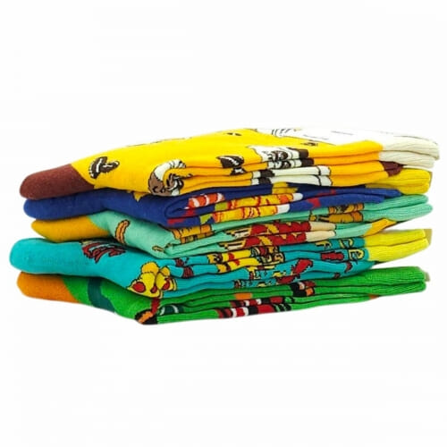 5 PACK Κάλτσα unisex βαμβακερή μέχρι την μέση της γάμπας  WHA HA-09