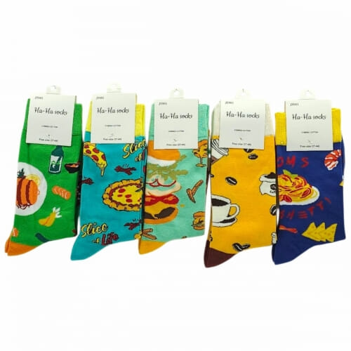 5 PACK Κάλτσα unisex βαμβακερή μέχρι την μέση της γάμπας  WHA HA-09