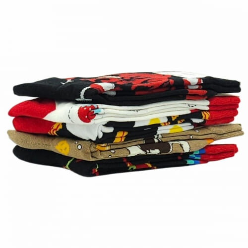 5 PACK Κάλτσα unisex βαμβακερή μέχρι την μέση της γάμπας WHA HA-12