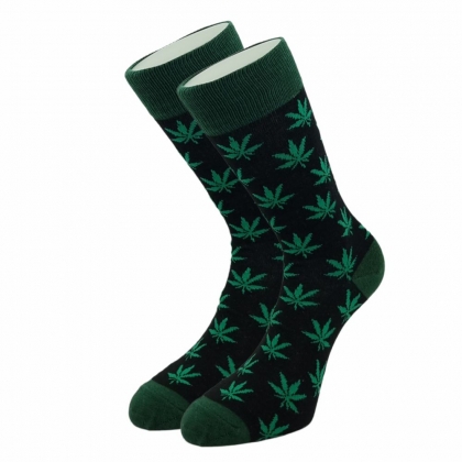 Ανδρικές κάλτσες μέχρι τη μέση της γάμπας cannabis