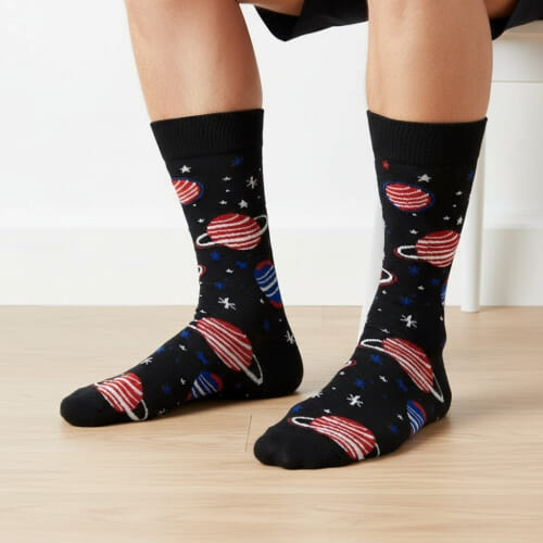 Ανδρικές κάλτσες μέχρι τη μέση της γάμπας planet