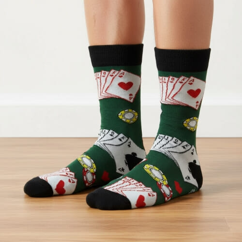 Ανδρικές κάλτσες μέχρι τη μέση της γάμπας poker
