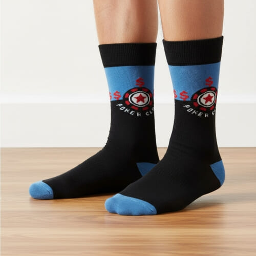 Ανδρικές κάλτσες μέχρι τη μέση της γάμπας poker