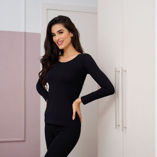 Φανέλα μακρύ μανίκι με ανοιχτό λαιμό 933