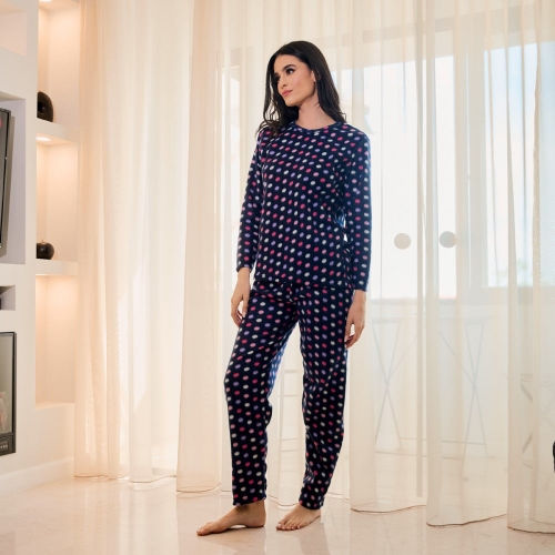 Fleece γυναικεία πυτζάμα 8296