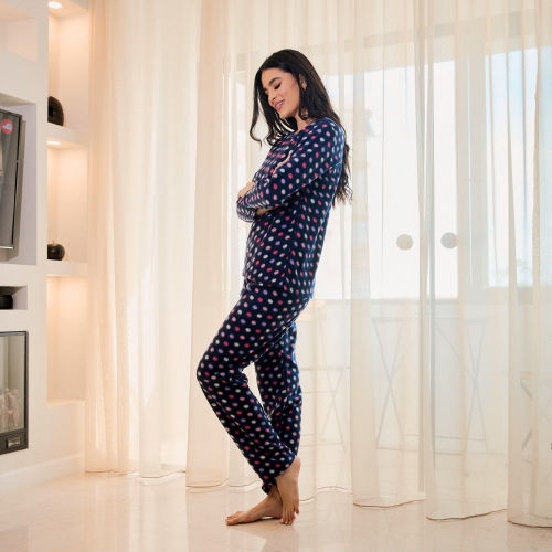 Fleece γυναικεία πυτζάμα 8296