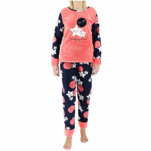Fleece γυναικεία πυτζάμα star 8228