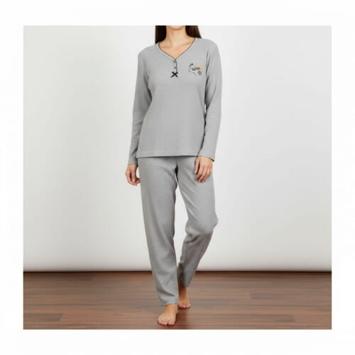 Γυναικεία Πυτζάμα Βαμβακερή με Σχέδιο 8538