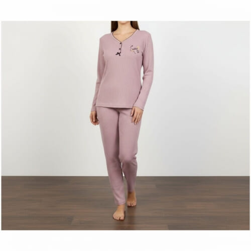 Γυναικεία Πυτζάμα Βαμβακερή με Σχέδιο 8538