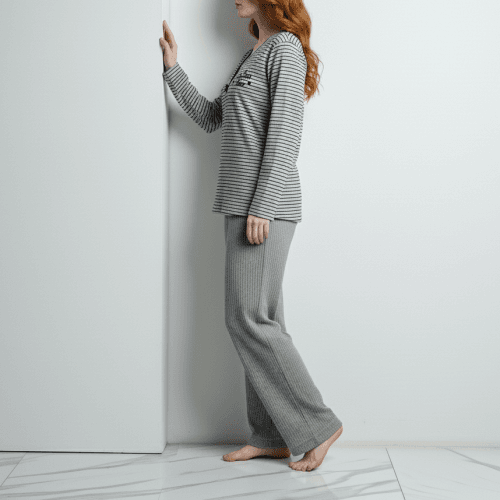 Γυναικεία Πυτζάμα Βαμβακερή Ριγέ 8397-G