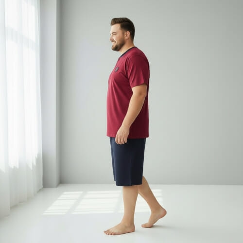 PLUS SIZE Kαλοκαιρινή πυτζάμα Ανδρικη s1065