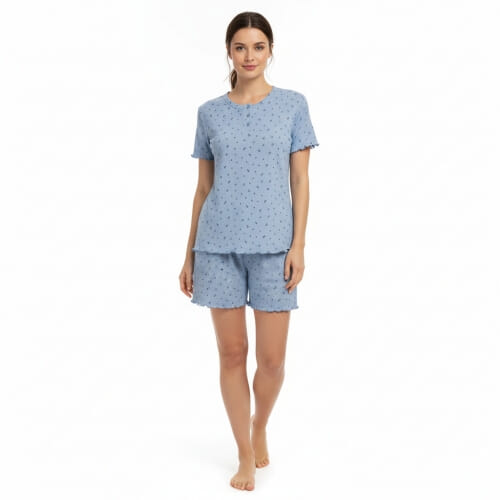 Καλοκαιρινή Βαμβακερή Γυναικεία Πυτζάμα 12938