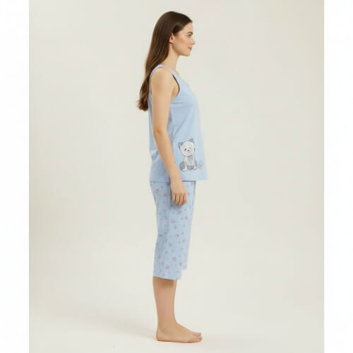 Καλοκαιρινή Βαμβακερή Γυναικεία Πυτζάμα 3709