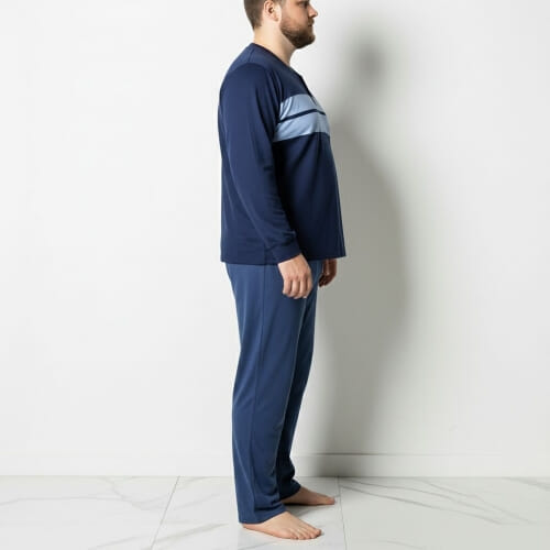 PLUS SIZE ανδρική πυτζάμα βαμβακερή 835