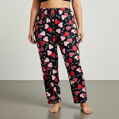 PLUS SIZE Fleece γυναικείο παντελόνι FLC25