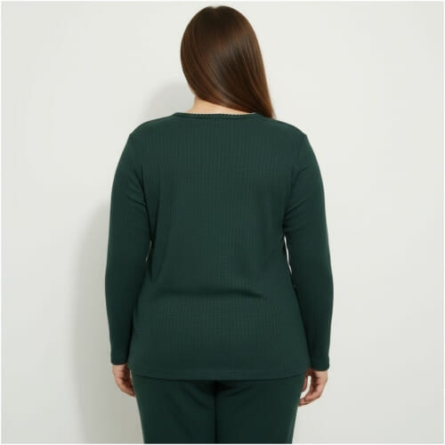 PLUS SIZE Γυναικεία Πυτζάμα Βαμβακερή με Σχέδιο 8537