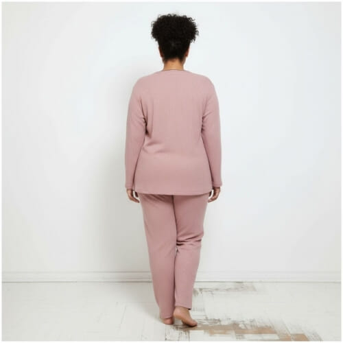 PLUS SIZE Γυναικεία Πυτζάμα Βαμβακερή με Σχέδιο 8537