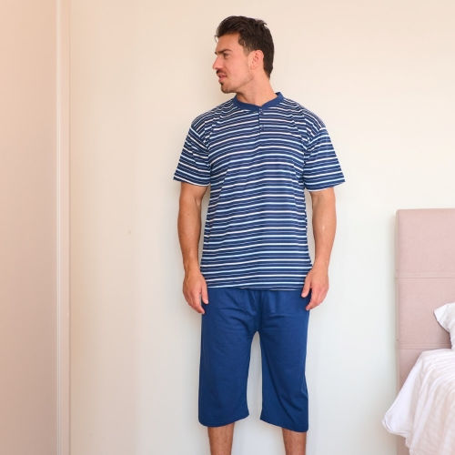 PLUS SIZE Καλοκαιρινή Πυτζάμα Ανδρική s820PLUS