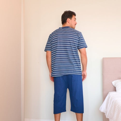 PLUS SIZE Καλοκαιρινή Πυτζάμα Ανδρική s820PLUS