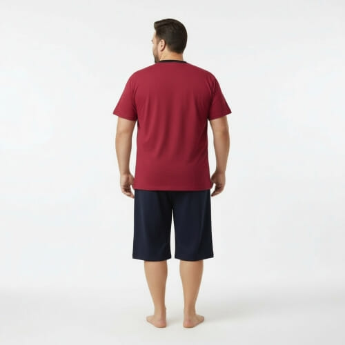 PLUS SIZE Καλοκαιρινή Πυτζάμα Ανδρική s915PLUS