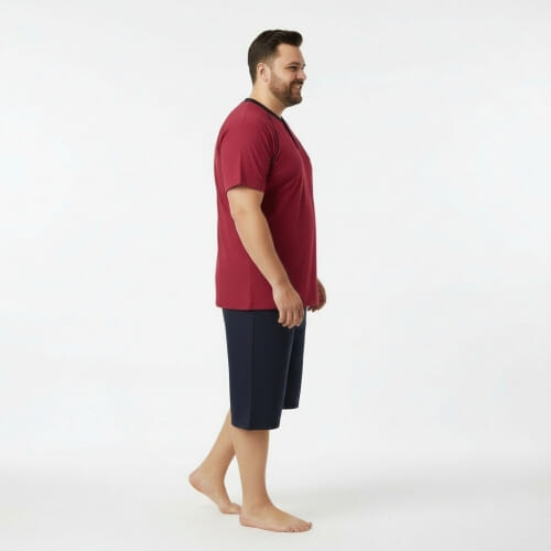 PLUS SIZE Καλοκαιρινή Πυτζάμα Ανδρική s915PLUS
