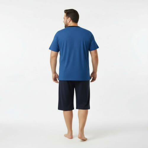 PLUS SIZE Καλοκαιρινή Πυτζάμα Ανδρική s915PLUS