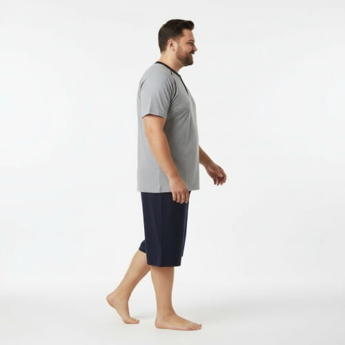 PLUS SIZE Καλοκαιρινή Πυτζάμα Ανδρική s915PLUS