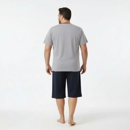 PLUS SIZE Καλοκαιρινή Πυτζάμα Ανδρική s915PLUS