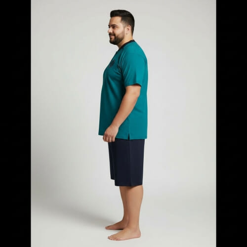 PLUS SIZE Καλοκαιρινή Πυτζάμα Ανδρική s915PLUS