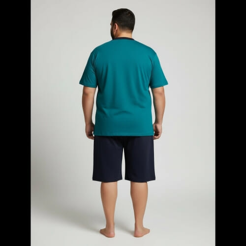 PLUS SIZE Καλοκαιρινή Πυτζάμα Ανδρική s915PLUS
