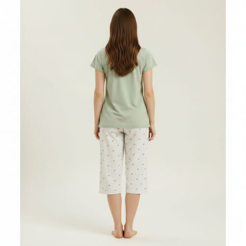 PLUS SIZE Καλοκαιρινή Βαμβακερή Γυναικεία Πυτζάμα 3705