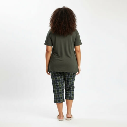 PLUS SIZE Καλοκαιρινή Βαμβακερή Γυναικεία Πυτζάμα 8592