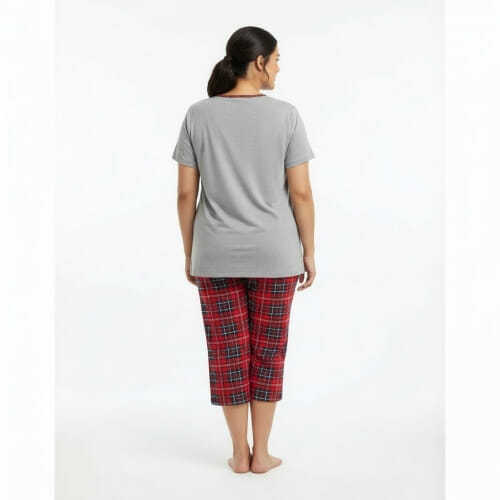 PLUS SIZE Καλοκαιρινή Βαμβακερή Γυναικεία Πυτζάμα 8592