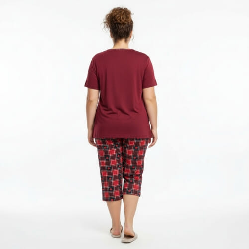 PLUS SIZE Καλοκαιρινή Βαμβακερή Γυναικεία Πυτζάμα 8592