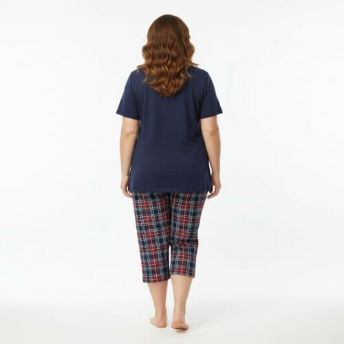 PLUS SIZE Καλοκαιρινή Βαμβακερή Γυναικεία Πυτζάμα 8592