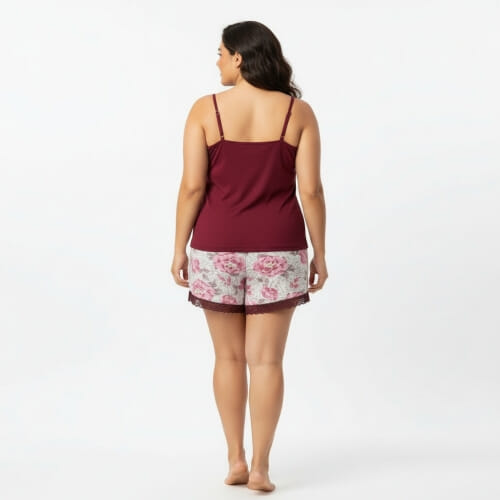 PLUS SIZE Καλοκαιρινή Βαμβακερή Γυναικεία Πυτζάμα 8631