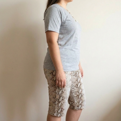 PLUS SIZE Καλοκαιρινή Βαμβακερή Γυναικεία Πυτζάμα 8486