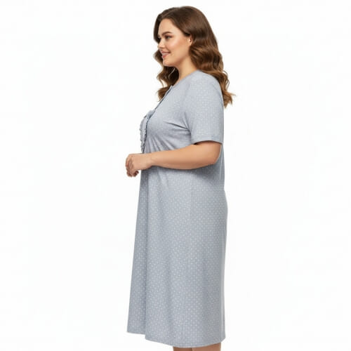 PLUS SIZE Καλοκαιρινό Γυναικείο Νυχτικό  8093