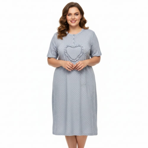 PLUS SIZE Καλοκαιρινό Γυναικείο Νυχτικό  8093