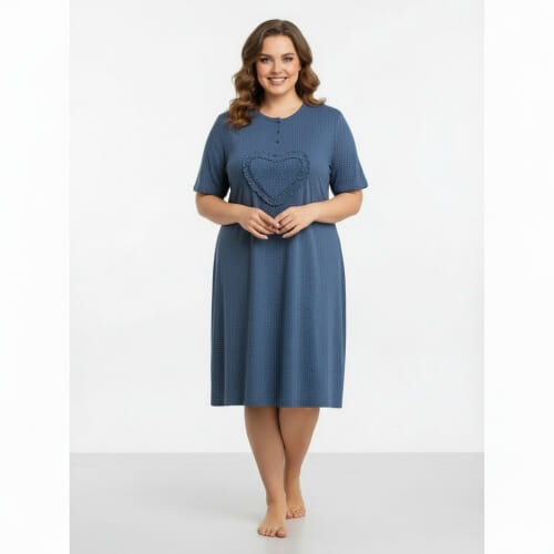 PLUS SIZE Καλοκαιρινό Γυναικείο Νυχτικό  8093