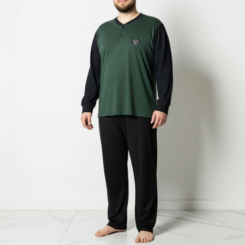 PLUS SIZE ανδρική πυτζάμα βαμβακερή 1065