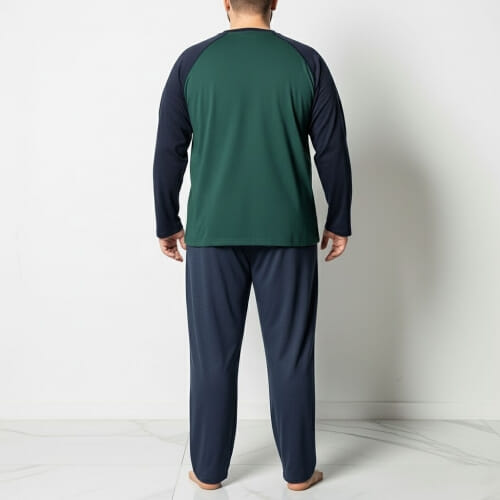 PLUS SIZE Ανδρική πυτζάμα βαμβακερή  915